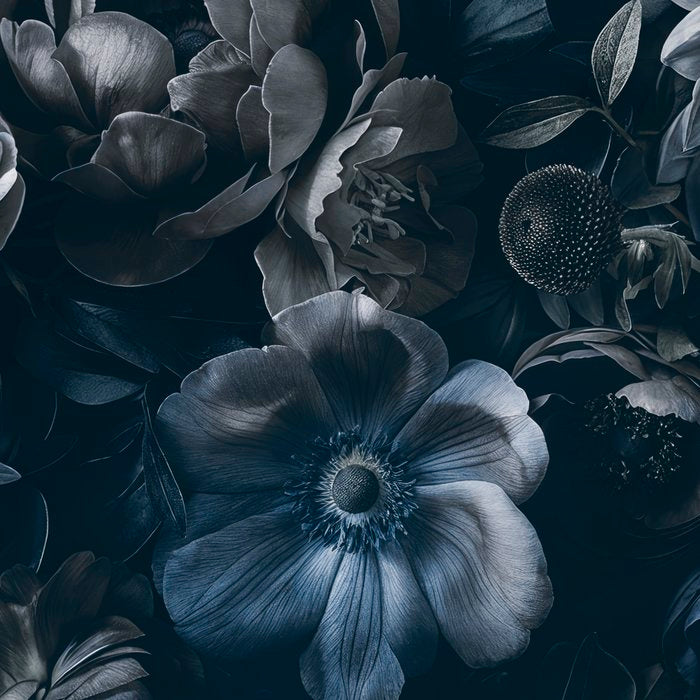 Midnight Blue Lush Moody Flowers Baroque Grandeur Coffee Mug Gallery Image 2