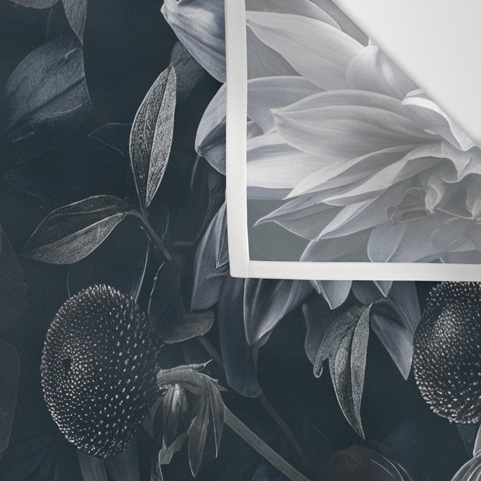 Midnight Blue Lush Moody Flowers Baroque Grandeur Wall Tapestry Gallery Image 3