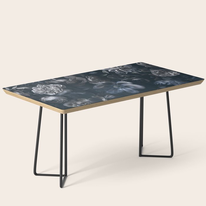 Midnight Blue Lush Moody Flowers Baroque Grandeur Coffee Table Gallery Image 1