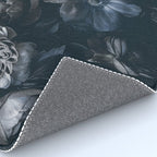 Midnight Blue Lush Moody Flowers Baroque Grandeur Rug Gallery Image 4