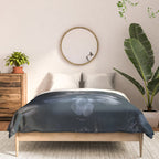 Midnight Blue Lush Moody Flowers Baroque Grandeur Comforter Gallery Image 3
