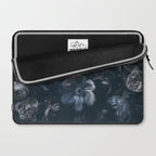 Midnight Blue Lush Moody Flowers Baroque Grandeur Laptop Sleeve Gallery Image 2