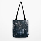 Midnight Blue Lush Moody Flowers Baroque Grandeur Tote Bag Gallery Image 2