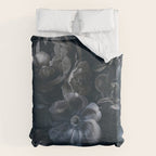 Midnight Blue Lush Moody Flowers Baroque Grandeur Duvet Cover Gallery Image 6