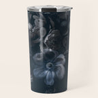 Midnight Blue Lush Moody Flowers Baroque Grandeur Travel Mug Gallery Image 1