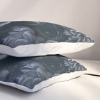 Midnight Blue Lush Moody Flowers Baroque Grandeur Pillow Sham Gallery Image 3