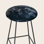Midnight Blue Lush Moody Flowers Baroque Grandeur Stool Gallery Image 2