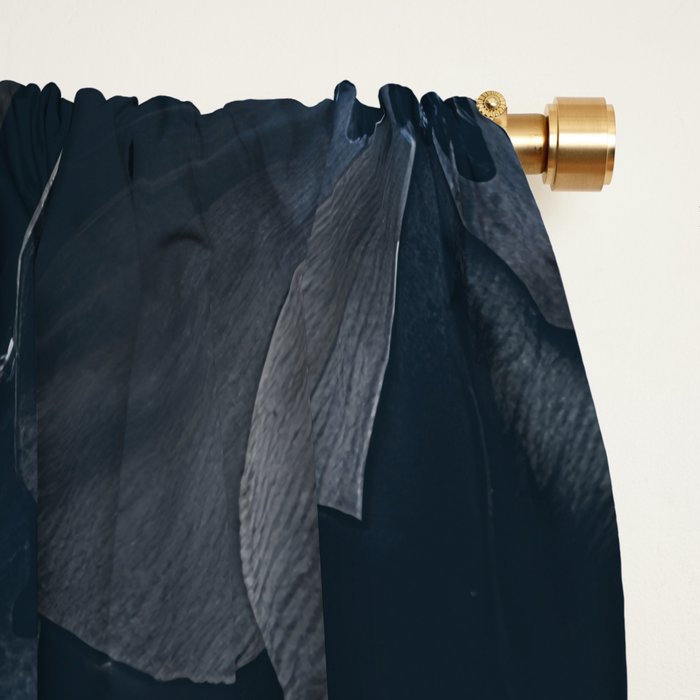 Midnight Blue Lush Moody Flowers Baroque Grandeur Window Curtain Gallery Image 2