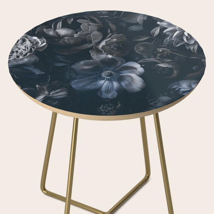 Midnight Blue Lush Moody Flowers Baroque Grandeur Side Table Gallery Image 2