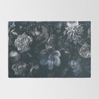 Midnight Blue Lush Moody Flowers Baroque Grandeur Rug Gallery Image 2