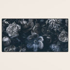 Midnight Blue Lush Moody Flowers Baroque Grandeur Desk Mat Gallery Image 3