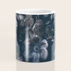 Midnight Blue Lush Moody Flowers Baroque Grandeur Coffee Mug Gallery Image 4