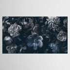 Midnight Blue Lush Moody Flowers Baroque Grandeur Tablecloth Gallery Image 2