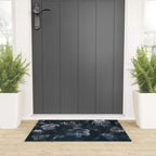 Midnight Blue Lush Moody Flowers Baroque Grandeur Welcome Mat Gallery Image 3