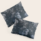Midnight Blue Lush Moody Flowers Baroque Grandeur Pillow Sham Gallery Image 3