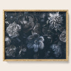 Midnight Blue Lush Moody Flowers Baroque Grandeur Serving Tray Gallery Image 1
