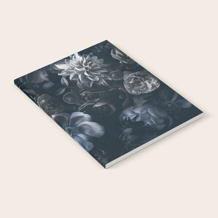Midnight Blue Lush Moody Flowers Baroque Grandeur Notebook Gallery Image 2