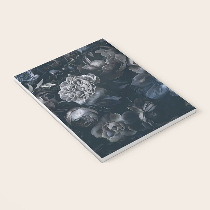 Midnight Blue Lush Moody Flowers Baroque Grandeur Notebook Gallery Image 3