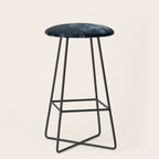 Midnight Blue Lush Moody Flowers Baroque Grandeur Stool Gallery Image 1