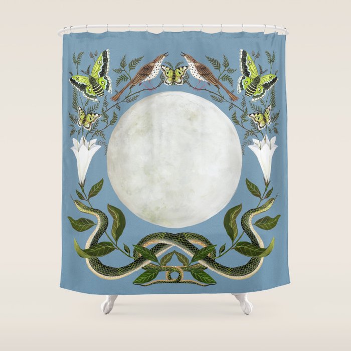 Snake Moon Shower Curtain Gallery Image 1