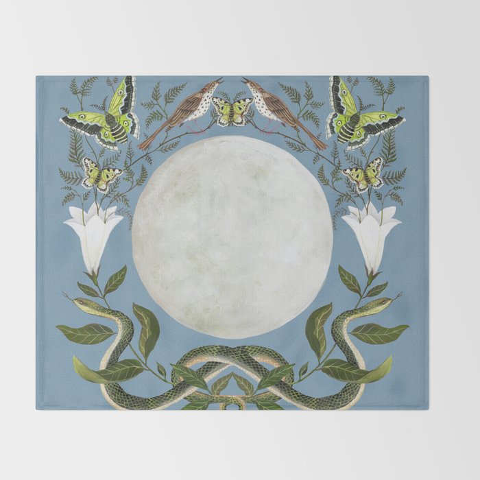 Snake Moon Throw Blanket Gallery Image 2