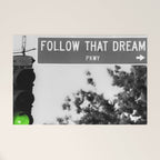 Follow That Dream Parkway black and white inspirational photograph / art photography Welcome Mat Gallery Image 1