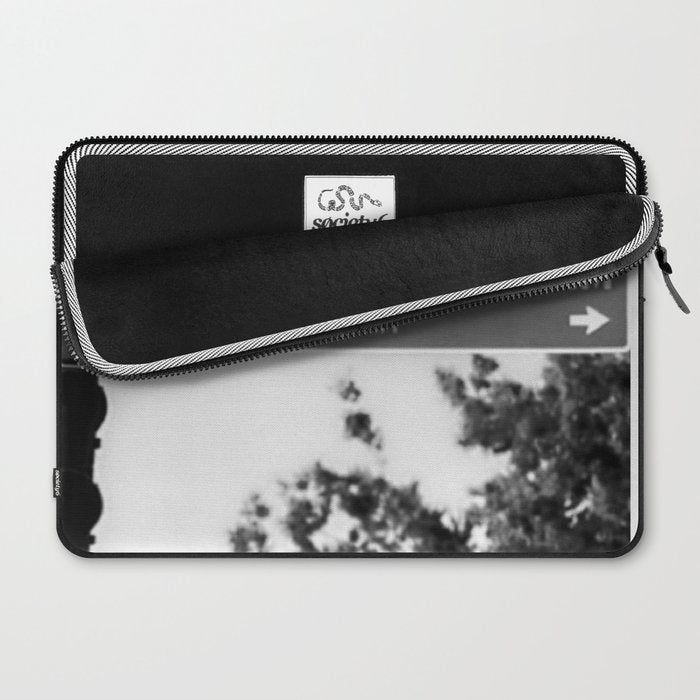 Follow That Dream Parkway black and white inspirational photograph / art photography Laptop Sleeve Gallery Image 2