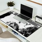 Follow That Dream Parkway black and white inspirational photograph / art photography Desk Mat Gallery Image 2