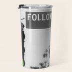 Follow That Dream Parkway black and white inspirational photograph / art photography Travel Mug Gallery Image 3