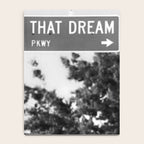 Follow That Dream Parkway black and white inspirational photograph / art photography Notebook Gallery Image 4