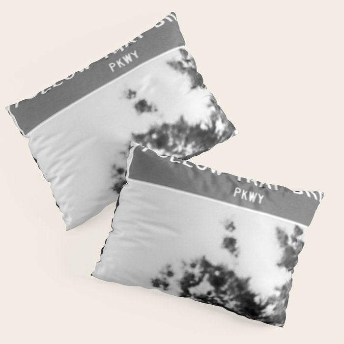 Follow That Dream Parkway black and white inspirational photograph / art photography Pillow Sham Gallery Image 1