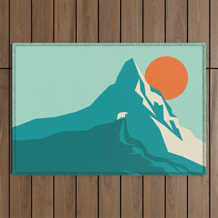 As the sun rises over the peak Outdoor Rug Gallery Image 1