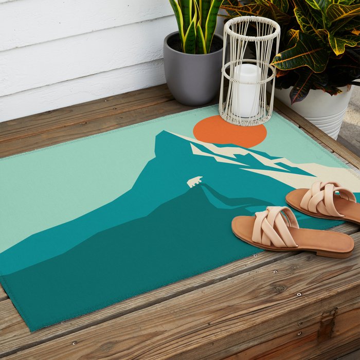 As the sun rises over the peak Outdoor Rug Gallery Image 2