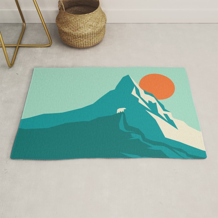As the sun rises over the peak Rug Gallery Image 1