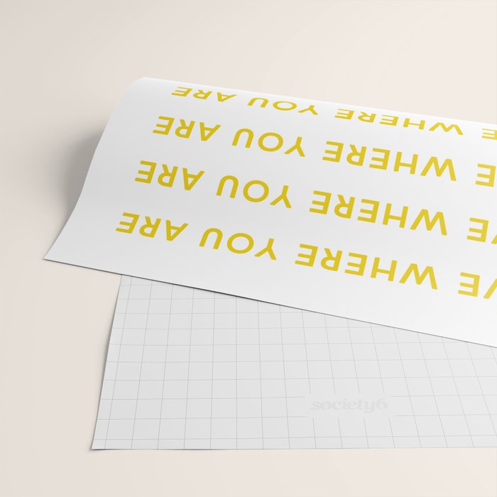 Love Where You Are in Yellow Wrapping Paper Gallery Image 2