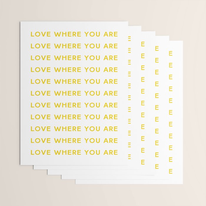 Love Where You Are in Yellow Wrapping Paper Gallery Image 3