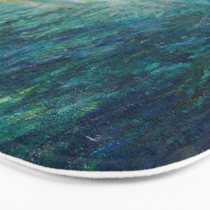 Claude Monet Impressionist Landscape Oil Painting Morning on the Seine Bath Mat Gallery Image 3