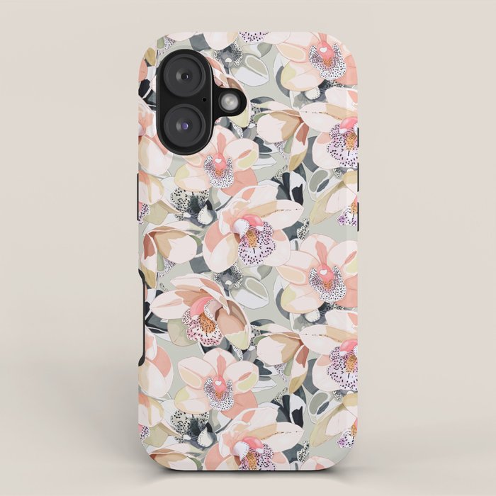 Tropical flowery leafy A iPhone Case Gallery Image 1