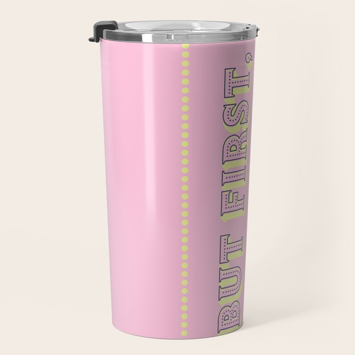 Pastel Pink Party Cocktails Travel Mug Gallery Image 3