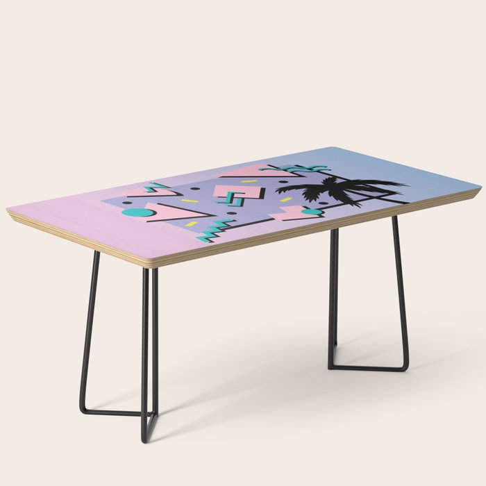 Memphis Pattern 25 - Miami Vice / 80s Retro / Palm Tree Coffee Table Gallery Image 1
