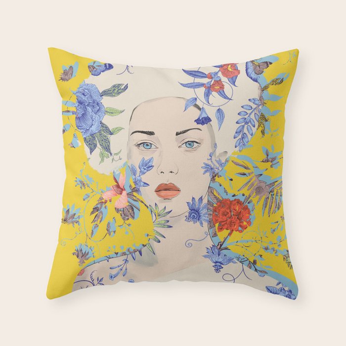Blooming 28 Throw Pillow Gallery Image 1