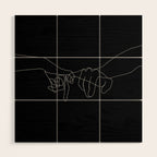 Black Pinky Swear Wood Wall Art Gallery Image 1