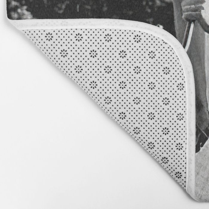 Audrey Hepburn Playing Golf, Black and White Vintage Art Bath Mat Gallery Image 2