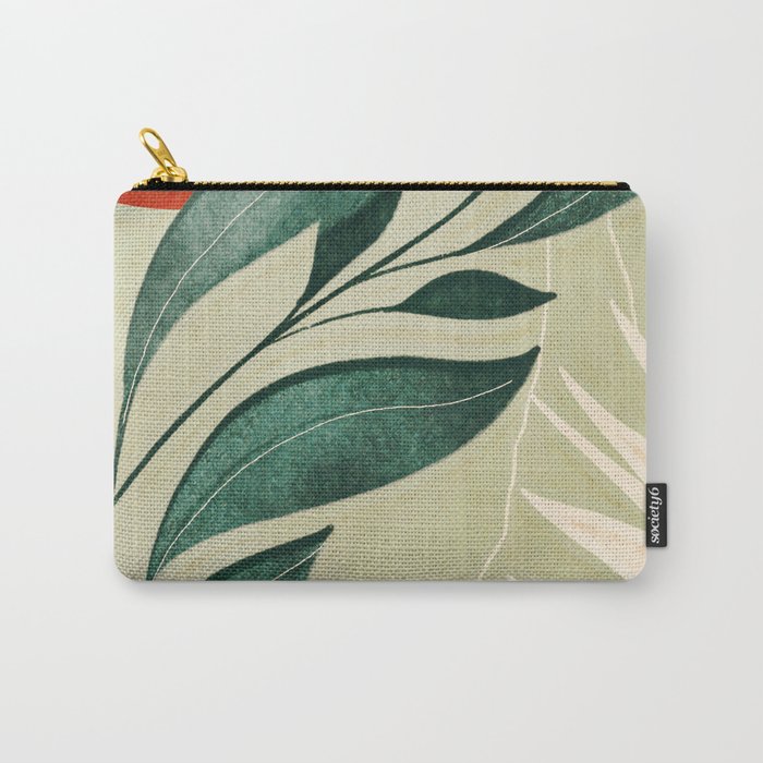 Abstract Art Tropical Leaves 14 Carry All Pouch Gallery Image 1
