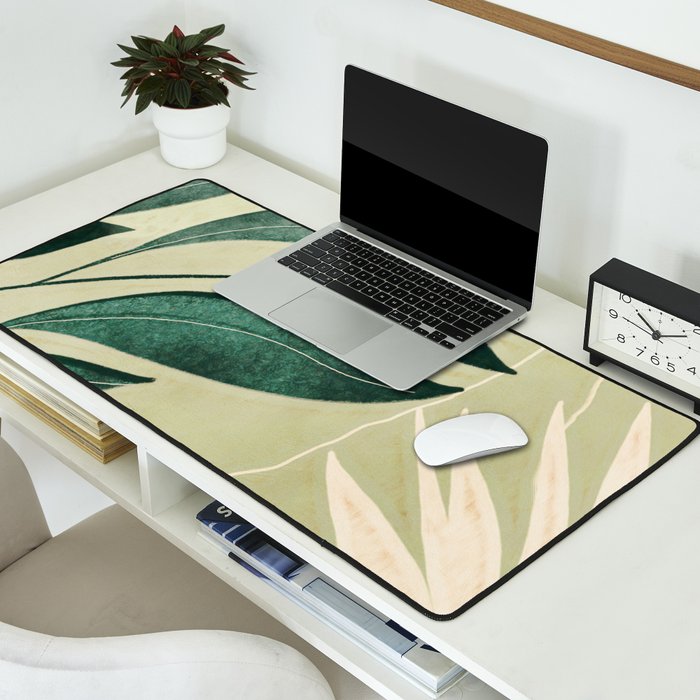Abstract Art Tropical Leaves 14 Desk Mat Gallery Image 2