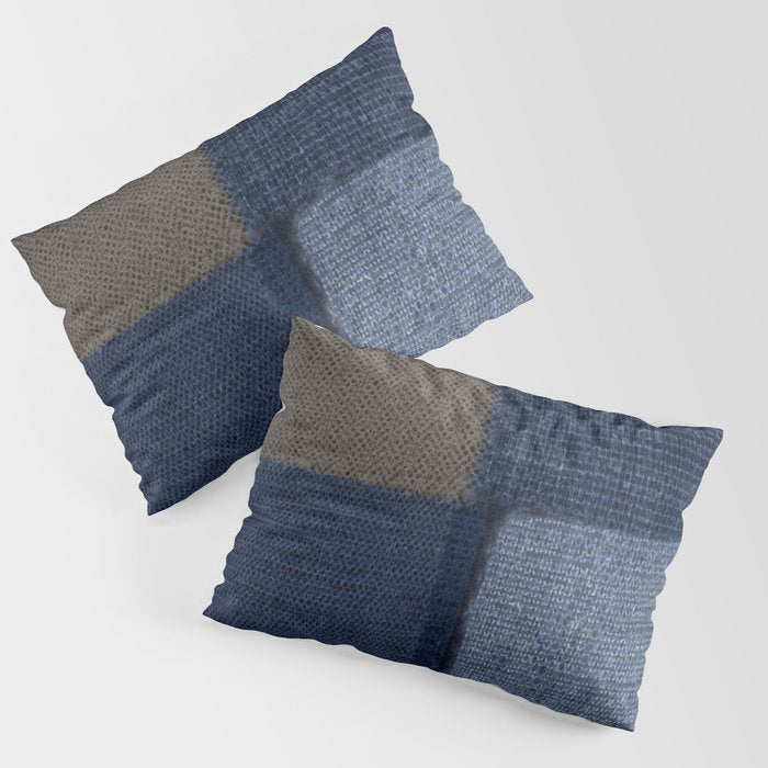 Blue Tone Abstract Pillow Sham Gallery Image 1