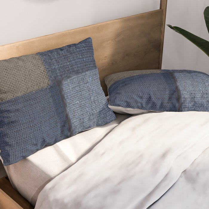 Blue Tone Abstract Pillow Sham Gallery Image 2