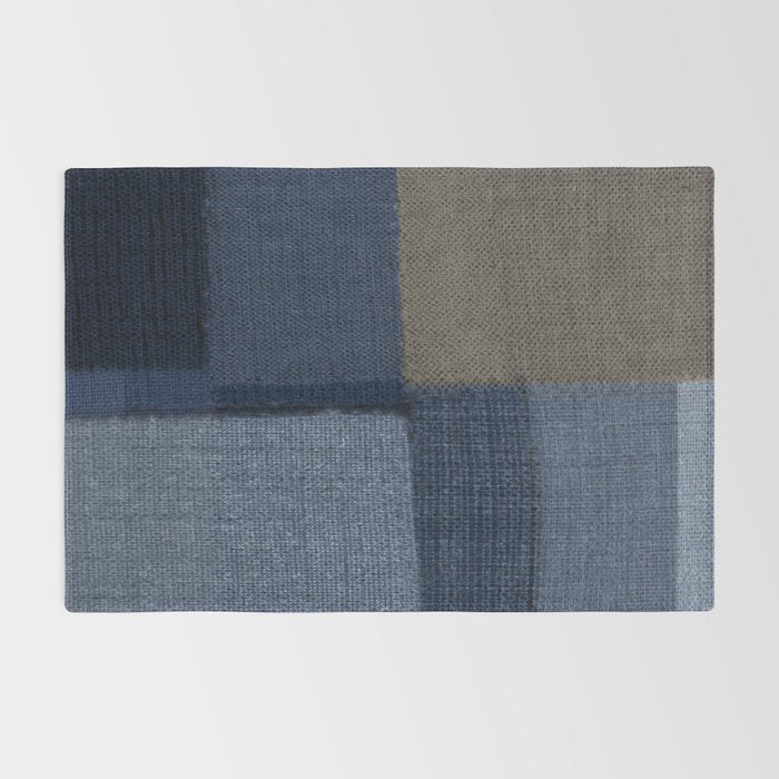 Blue Tone Abstract Rug Gallery Image 2