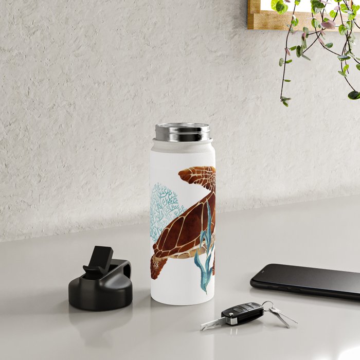 Metallic Sea Turtle-Custom Water Bottle Gallery Image 4