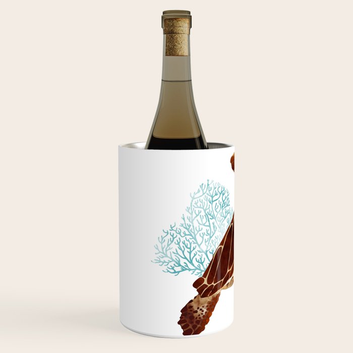 Metallic Sea Turtle-Custom Wine Chiller Gallery Image 2